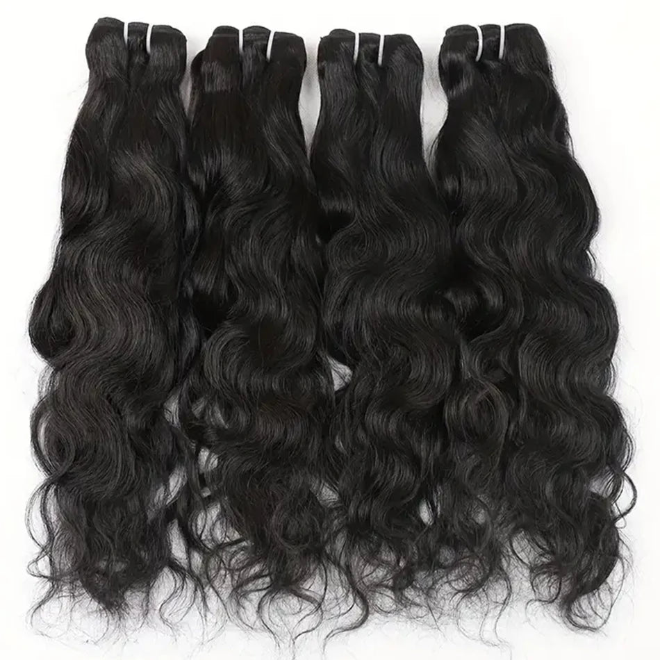 12A Brazilian Natural Wave Wet and Wavy Weave Bundles 100% Virgin Human Hair Extensions 4 Bundles Deal Cheveux Humain Bundles