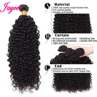 12A Brésilien Humide et Ondulé Paquets Cheveux Humains Vierge 4 Offres de Paquets Extensions de Cheveux Bouclés Afro Kinky