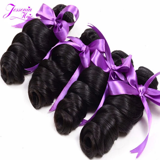 Vague Lâche Tissage Cheveux Humains 12A Paquets de Cheveux Humains Indiens Paquets Humides et Ondulés Extensions 4 Paquets Offres Pour Femmes Noires