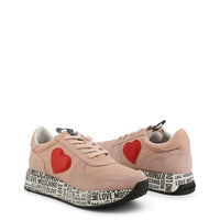 Adorable Love Moschino Pink Heart Sneakers | Comfortable Logo Shoes - SAKLIC