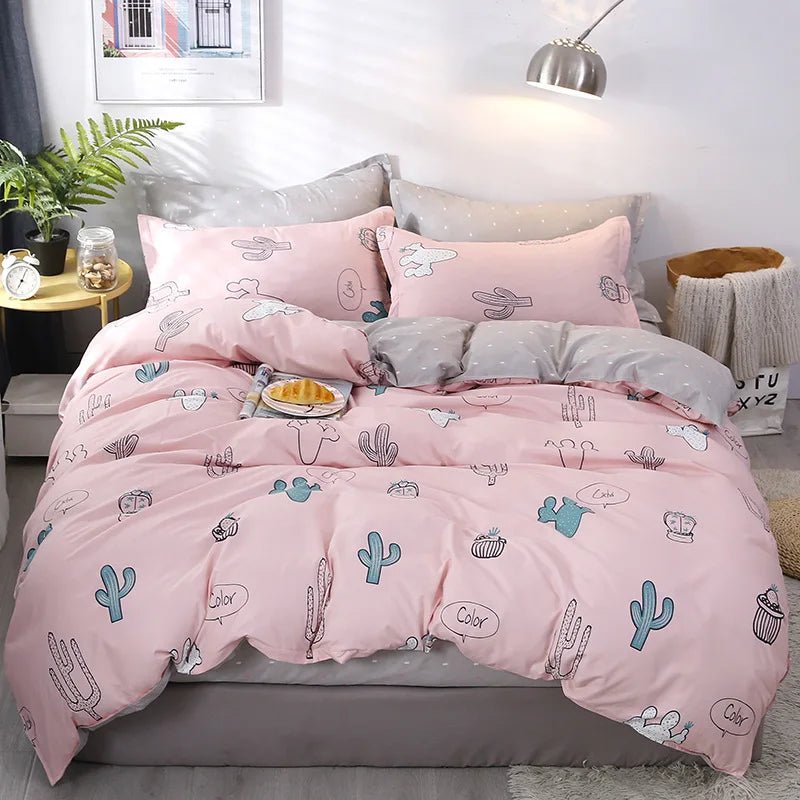 Aloe Vera Cotton Bed Sheet Brushed Four - piece Quilt Cover Quilt Cover Set Bedding Luxury Velvet Bedding Set - SAKLIC