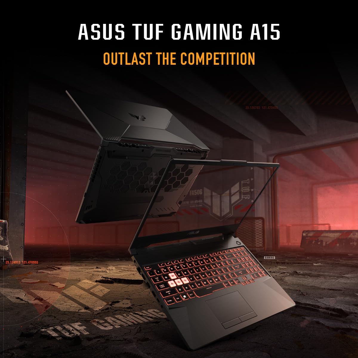 ASUS TUF Gaming A15 Gaming Laptop, 15.6” 144Hz FHD Display, AMD Ryzen™ 5 7535HS Processor, GeForce RTX 2050, 8GB DDR5 RAM, 512GB PCIe SSD Gen 4, Wi - Fi 6, Windows 11, FA506NF - AS51 - CA - SAKLIC