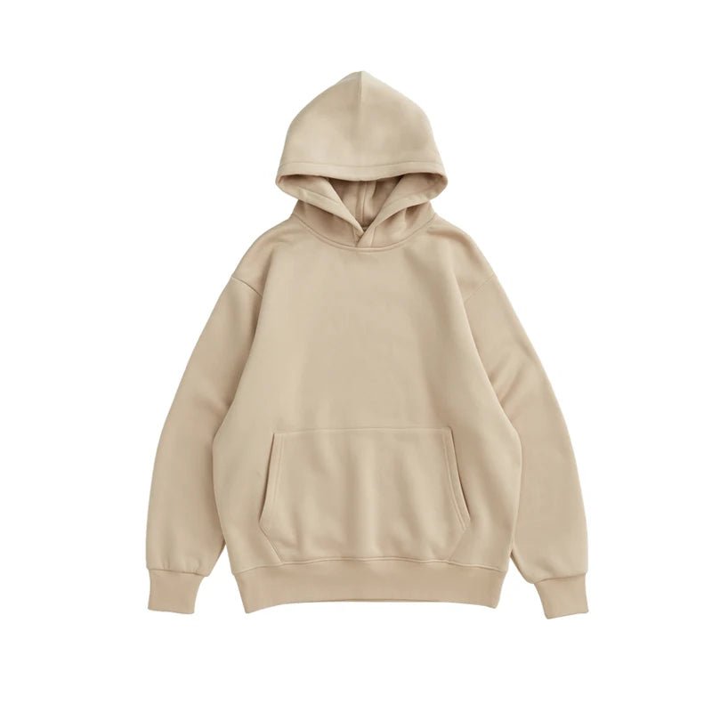 Autumn and winter wholesale plain blank 350 grams oversize pullover men's winter fleece hoodie fleece hooded sweater - SAKLIC