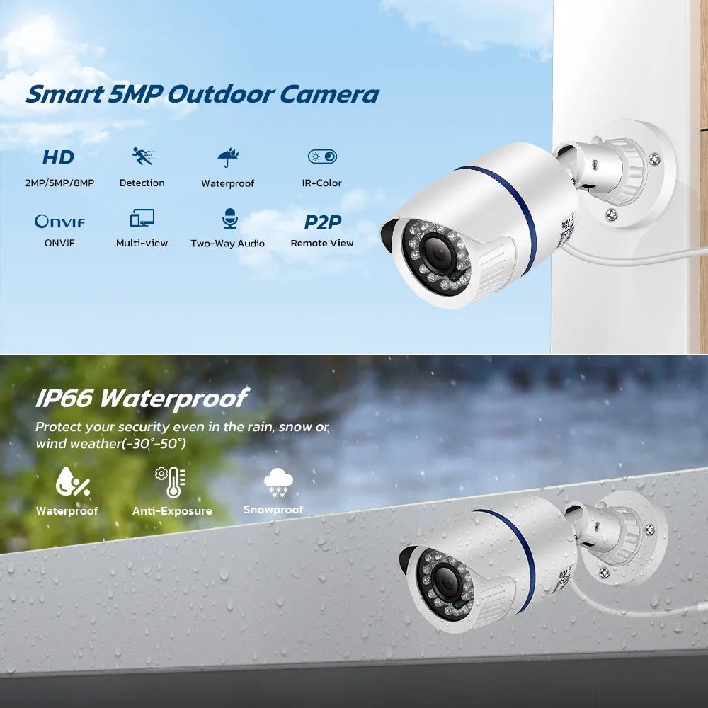 BESDER 1080P IP Camera Wifi Xmeye P2P Audio Motion Detect Security Camera With SD Card Remote Viewing Bullet Outdoor ICSee IPC - SAKLIC