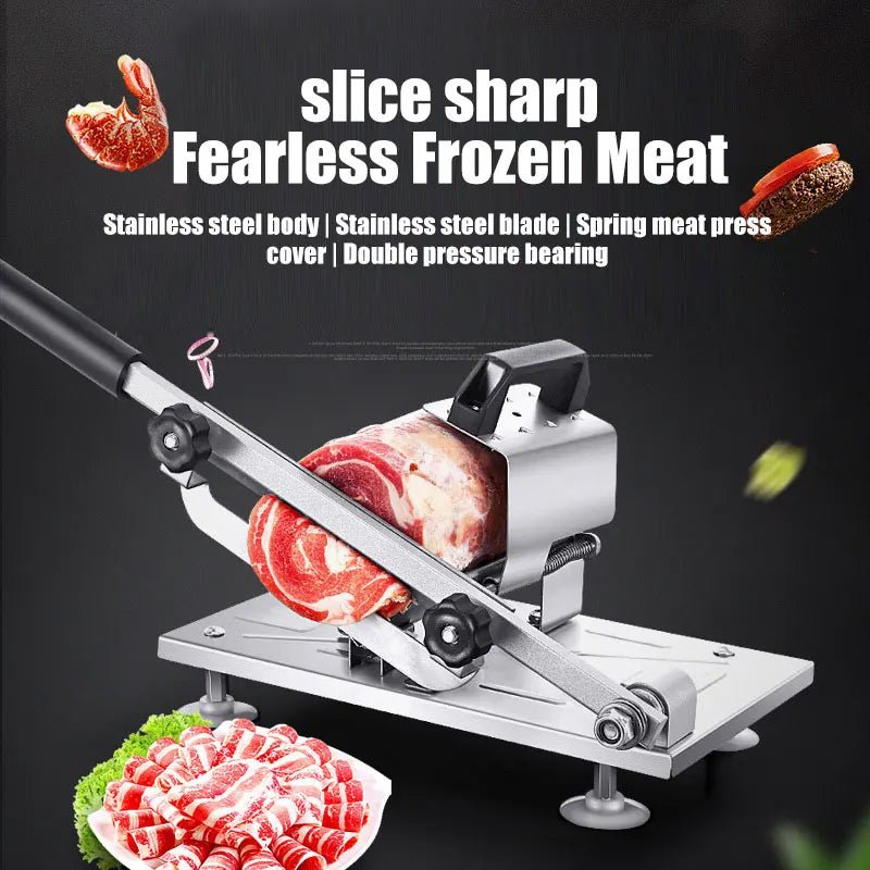 Commercial Frozen Meat Slicer Bone Cutting Tool Stainless Steel Minced Lamb Bone Meat Cutter Chicken Duck Fish Manual Cutting - SAKLIC