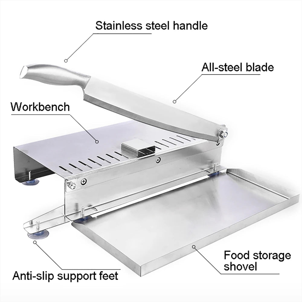 Commercial Manual Frozen Meat Slicer Bone Cutting Tool Stainless Steel Minced Lamb Bone Meat Cutter Chicken Duck Fish Cutting - SAKLIC