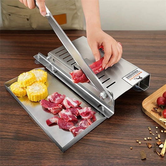 Commercial Manual Frozen Meat Slicer Bone Cutting Tool Stainless Steel Minced Lamb Bone Meat Cutter Chicken Duck Fish Cutting - SAKLIC