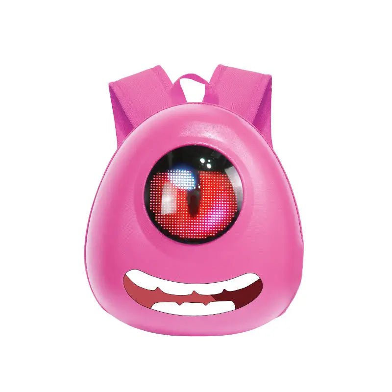 Crelander Kids School Bag With Led Screen 3D Cartoon Cute Small Monster Design Waterproof LED Kids Backpack - SAKLIC