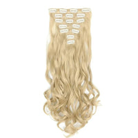 Curly Synthetic Black To Blue Clip in Hair Extensions Full Head Ombre Hair Pieces Extension Cheveux Clip Naturel - SAKLIC