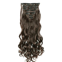 Curly Synthetic Black To Blue Clip in Hair Extensions Full Head Ombre Hair Pieces Extension Cheveux Clip Naturel - SAKLIC