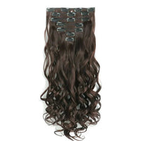 Curly Synthetic Black To Blue Clip in Hair Extensions Full Head Ombre Hair Pieces Extension Cheveux Clip Naturel - SAKLIC