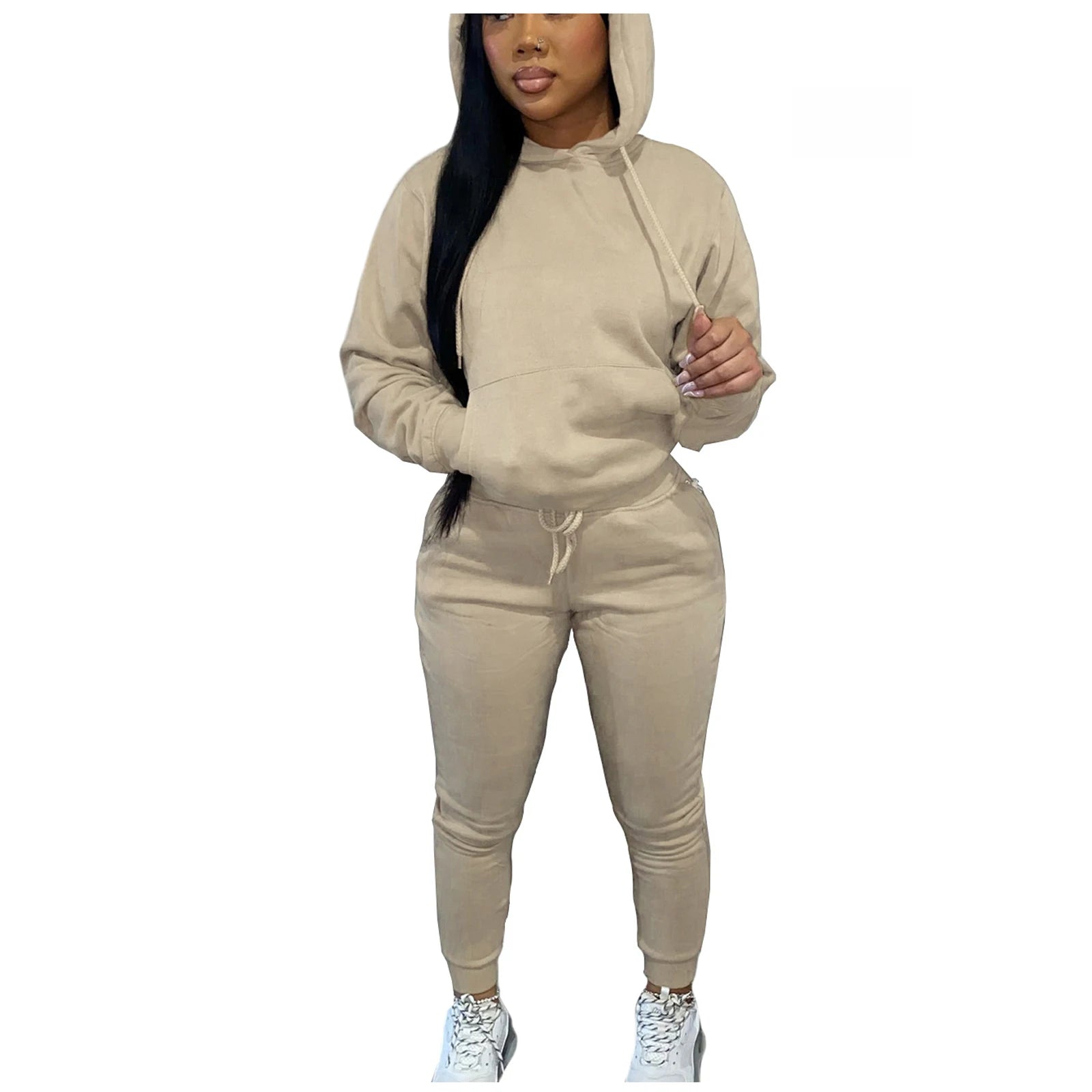 custom sweat suit set 2022 Winter Fall Clothing Workout sweatsuit 2 Two Piece Set Custom Hoodie Women private label Sweat Suits - SAKLIC