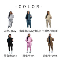 custom sweat suit set 2022 Winter Fall Clothing Workout sweatsuit 2 Two Piece Set Custom Hoodie Women private label Sweat Suits - SAKLIC