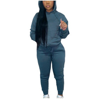 custom sweat suit set 2022 Winter Fall Clothing Workout sweatsuit 2 Two Piece Set Custom Hoodie Women private label Sweat Suits - SAKLIC