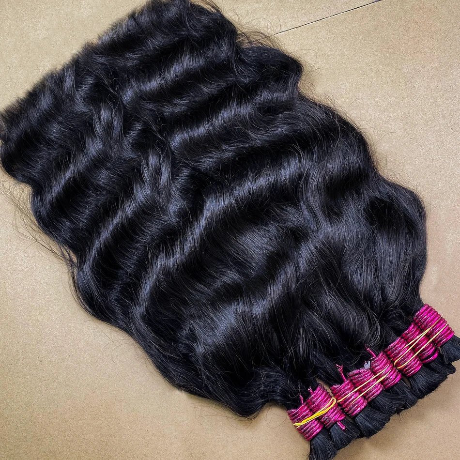 De Cabello Cheveux Cabelo Raw Vietnamese Tissage Human Hair Bundles Braiding No Weft 100% Human Hair Bulk Extensions Extensiones - SAKLIC