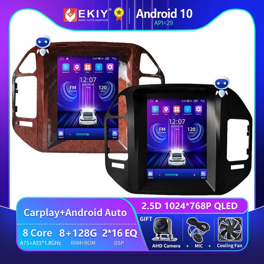 EKIY T9 Android Car Stereo Radio Bluetooth For Mitsubishi Pajero V60 V68 V73 1999 - 2006 Tesla Car Carplay Screen GPS Navigation - SAKLIC