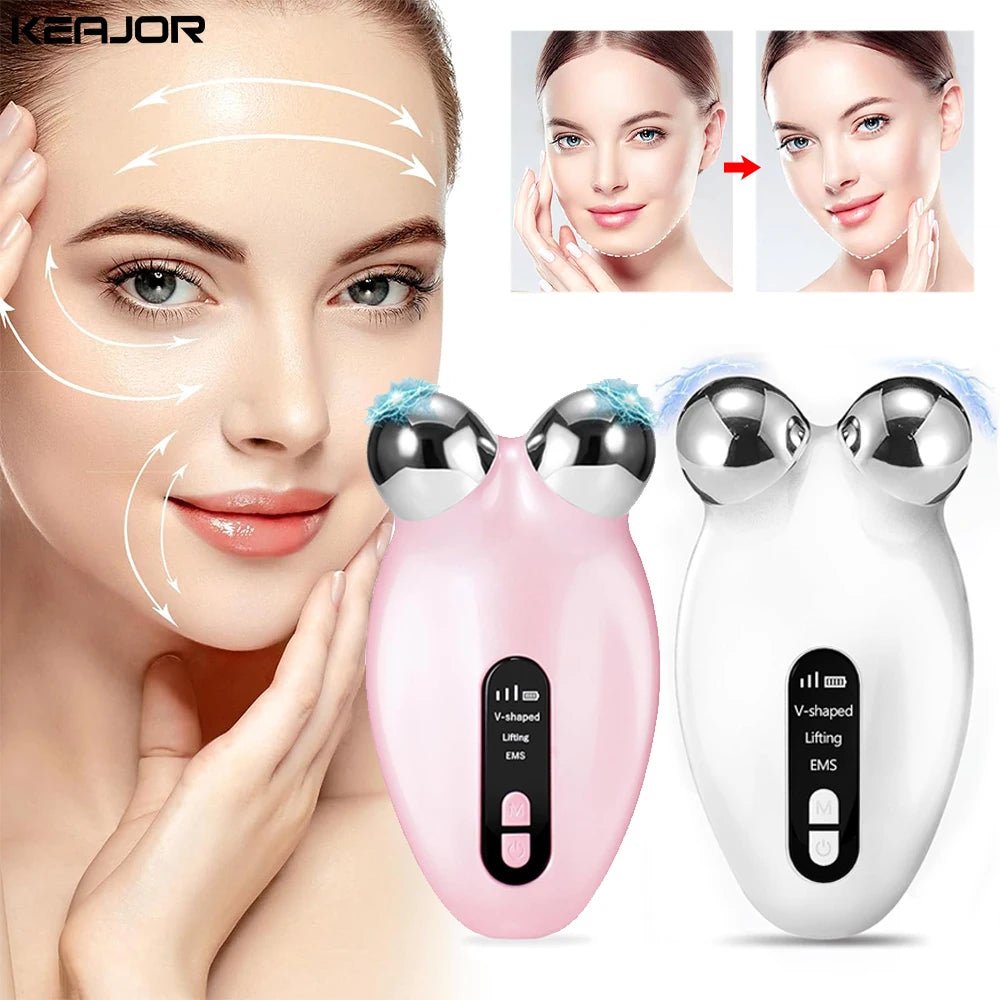 Facial Massager EMS Microcurrent Roller Device For Face Lifting Skin Tighten Rejuvenation Anti Wrikle Double Chin Remover Tools - SAKLIC