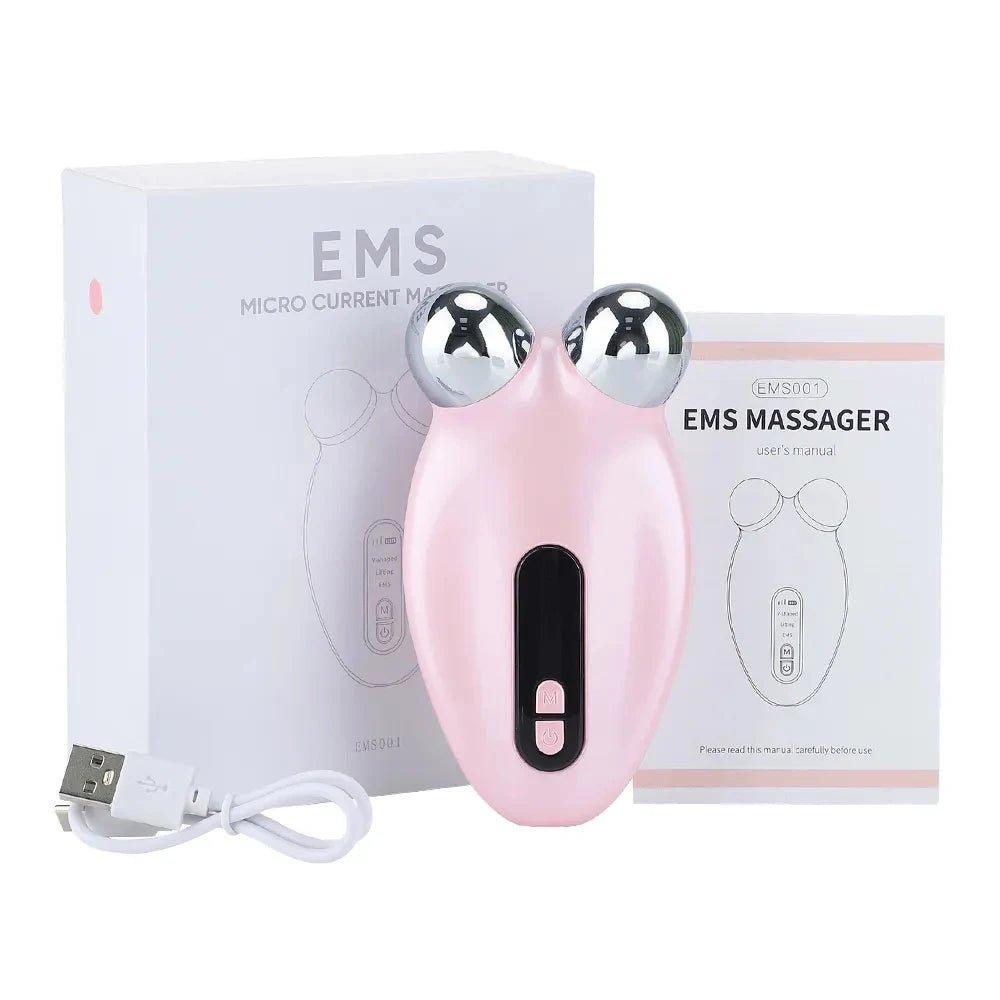 Facial Massager EMS Microcurrent Roller Device For Face Lifting Skin Tighten Rejuvenation Anti Wrikle Double Chin Remover Tools - SAKLIC