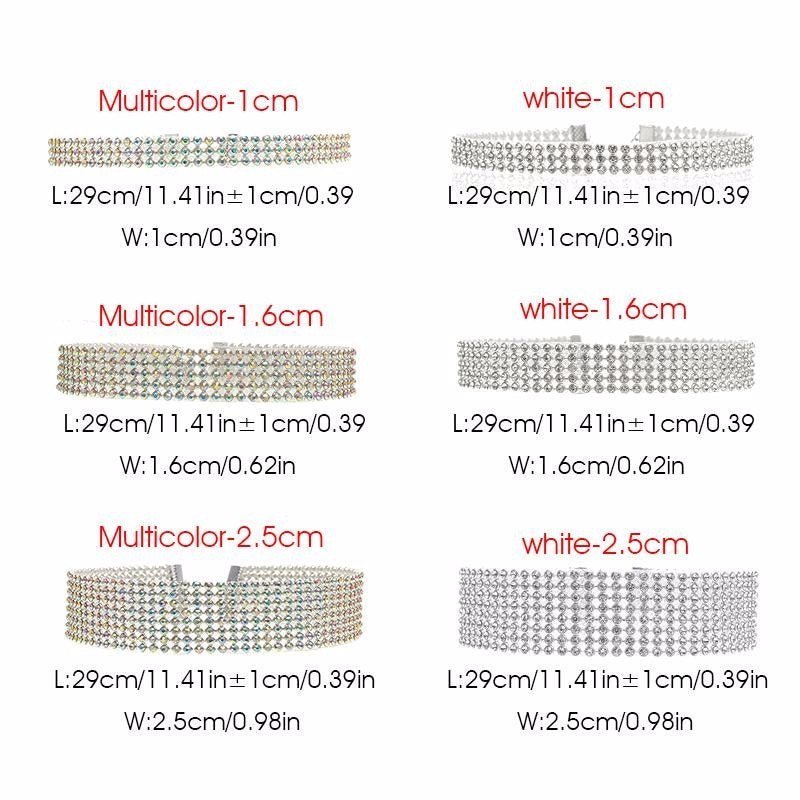 Fashion Women Full Crystal Rhinestone Choker Necklace Wedding Jewelry Chokers Necklaces for Women - SAKLIC