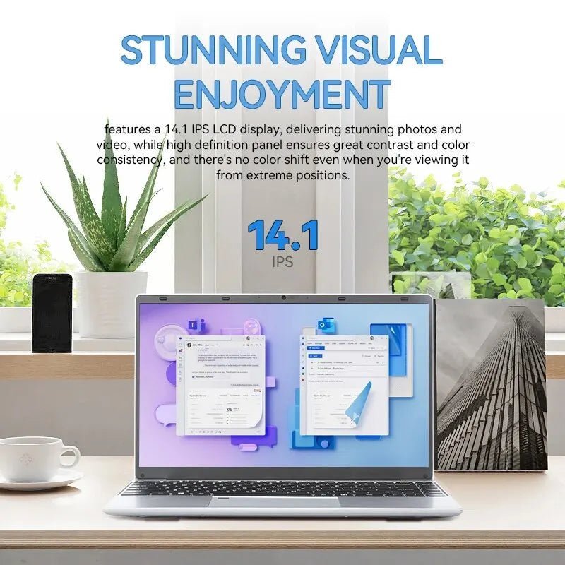 FIREBAT A14 Laptop Intel N5095 14.1 Inch 16GB LPDDR4 RAM 512GB 1TB SSD Lightweight Business Computer Notebook FHD Fingerprint - SAKLIC