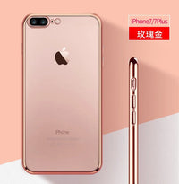 For IPhone 8 Plus Case Luxury Gold Plating Soft Silicone Gel Case for IPhone 14 13 11 Pro 12 Mini X XR XS Max 7 Plus 6S 6 Cover - SAKLIC