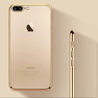 For IPhone 8 Plus Case Luxury Gold Plating Soft Silicone Gel Case for IPhone 14 13 11 Pro 12 Mini X XR XS Max 7 Plus 6S 6 Cover - SAKLIC