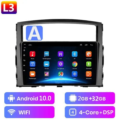 For Mitsubishi Pajero 4 V80 V90 2006 - 2014 Car Radio Multimedia Video Player Navigation GPS No 2din 2 din carplay Android auto - SAKLIC