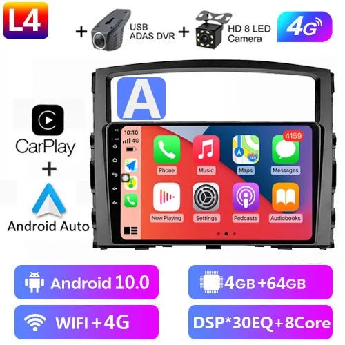 For Mitsubishi Pajero 4 V80 V90 2006 - 2014 Car Radio Multimedia Video Player Navigation GPS No 2din 2 din carplay Android auto - SAKLIC