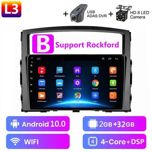 For Mitsubishi Pajero 4 V80 V90 2006 - 2014 Car Radio Multimedia Video Player Navigation GPS No 2din 2 din carplay Android auto - SAKLIC