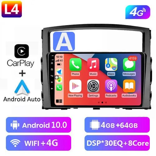 For Mitsubishi Pajero 4 V80 V90 2006 - 2014 Car Radio Multimedia Video Player Navigation GPS No 2din 2 din carplay Android auto - SAKLIC