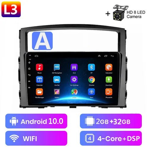 For Mitsubishi Pajero 4 V80 V90 2006 - 2014 Car Radio Multimedia Video Player Navigation GPS No 2din 2 din carplay Android auto - SAKLIC