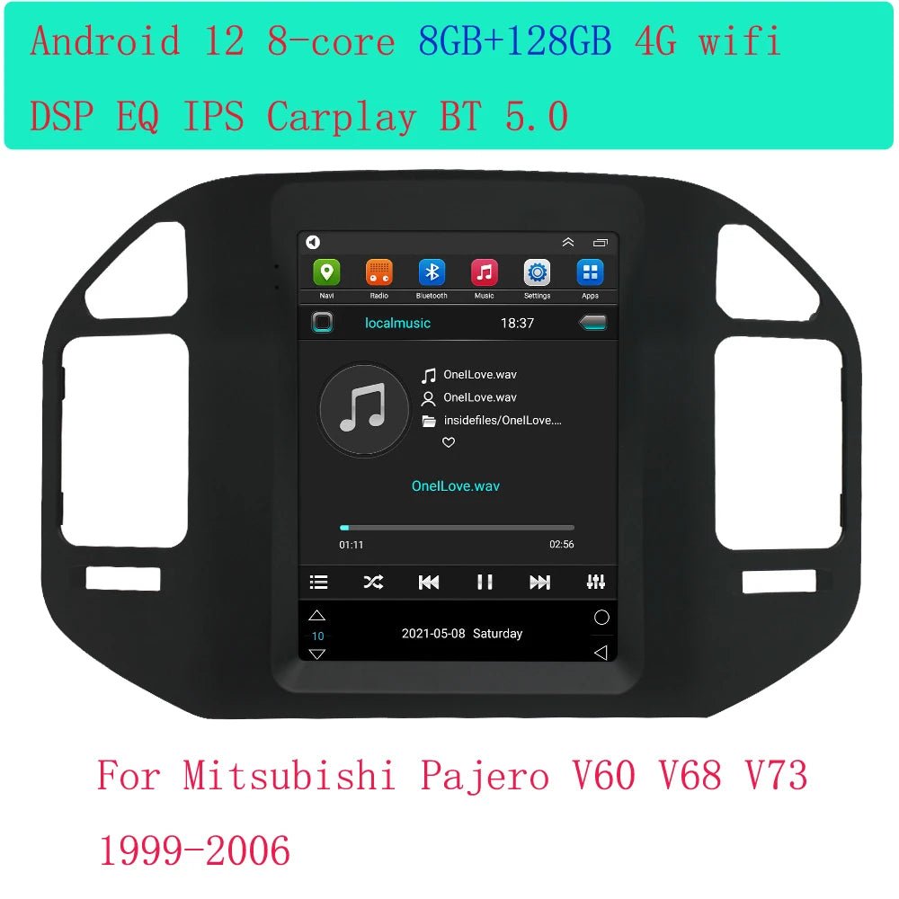 For Mitsubishi Pajero V60 V68 V73 1999 - 2006 Tesla Screen Car Android Multimedia Radio Stereo Carplay GPS Navigation 2 din - SAKLIC