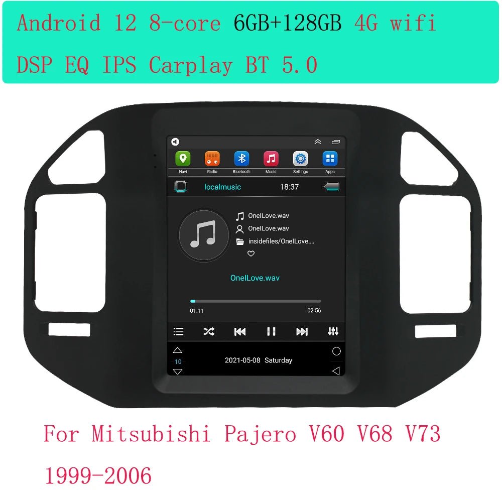 For Mitsubishi Pajero V60 V68 V73 1999 - 2006 Tesla Screen Car Android Multimedia Radio Stereo Carplay GPS Navigation 2 din - SAKLIC