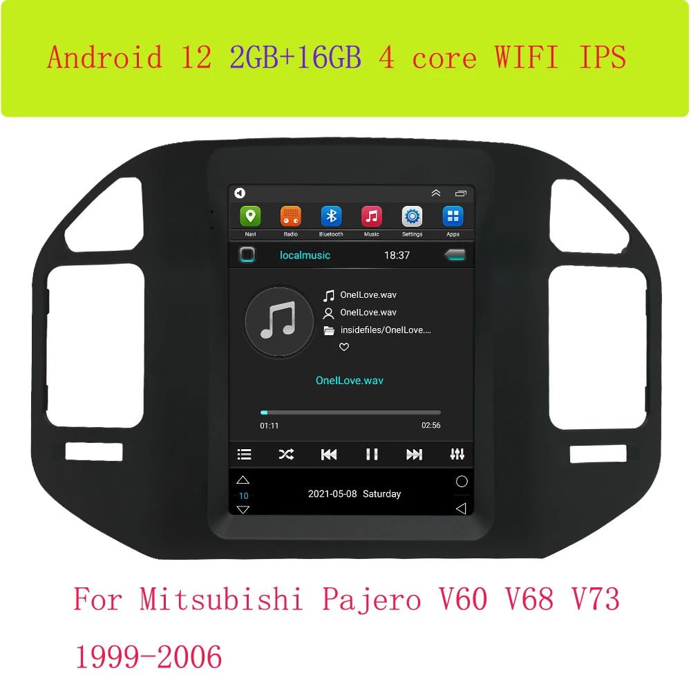 For Mitsubishi Pajero V60 V68 V73 1999 - 2006 Tesla Screen Car Android Multimedia Radio Stereo Carplay GPS Navigation 2 din - SAKLIC