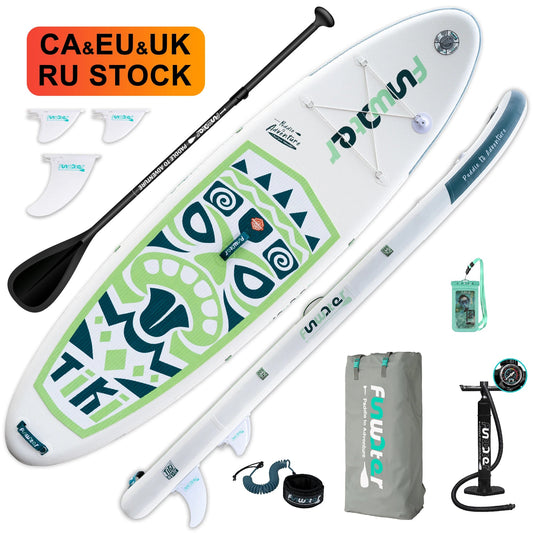 FUNWATER Dropshipping OEM sup boards inflatable stand up paddle surfboard leash softboard surfboard sup paddle - SAKLIC