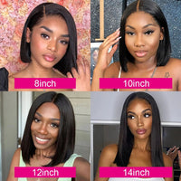 Glueless Wigs Short Bob Wig Bone Straight Human Hair Wigs 13x4 HD Lace Frontal Wig Lace Front Wigs Perruques Cheveux Humains - SAKLIC