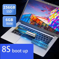 GMOLO 14inch Windows 10 Notebook Laptop 6GB RAM 64GB +128GB/256GB SSD USB 3.0 WiFi Bluetooth Camera Thin Ultrabook Cheap Netbook - SAKLIC