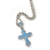 Hip Hop 3A+ CZ Stone Paved Bling Iced Out Cross Pendants Necklace for Men Women Unisex Rapper Jewelry Drop Shipping - SAKLIC