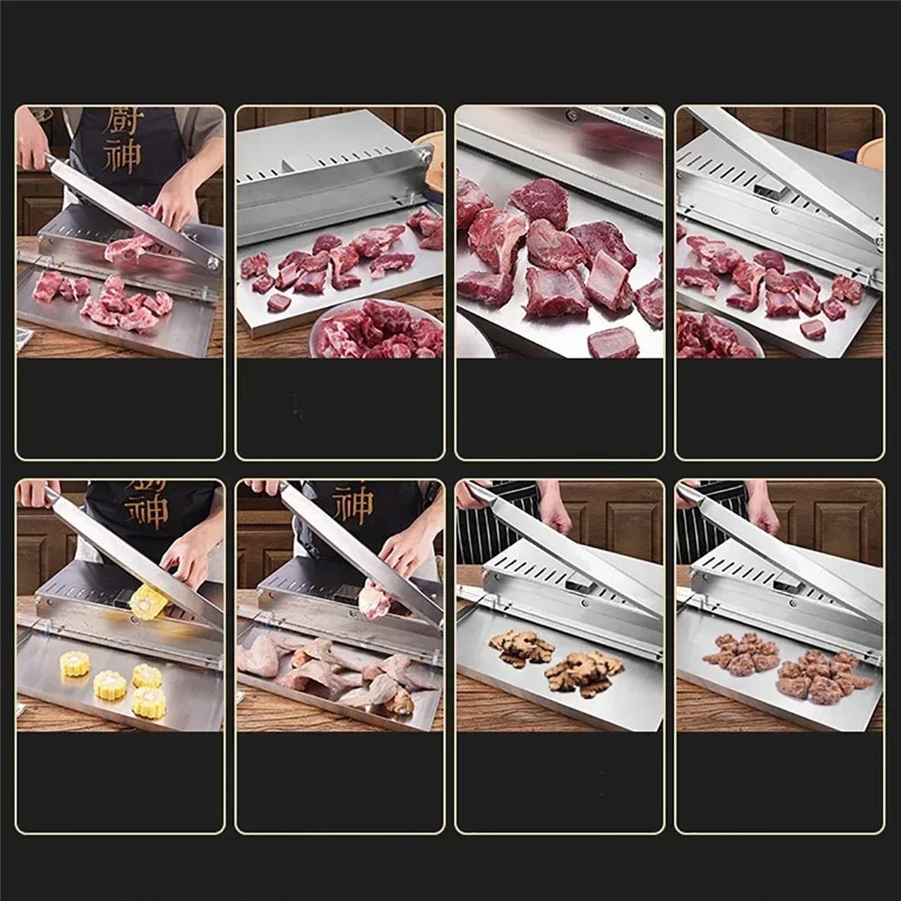 Home Kitchen Manual Frozen Meat Slicer Bone Cutting Tool Stainless Steel Minced Lamb Bone Meat Cutter Chicken Duck Fish Cutting - SAKLIC