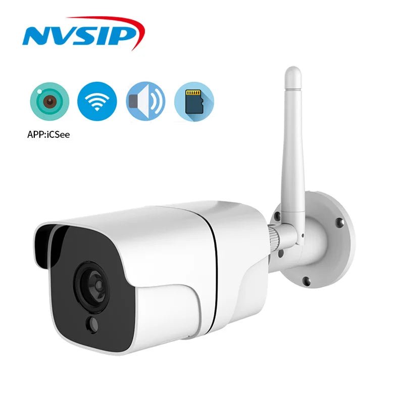 ICsee HD 5MP Wifi IP Camera ONVIF 1080P Wireless Wired CCTV Bullet Camera Outdoor Two Way Audio TF Card Slot Max 64G IR 20m P2P - SAKLIC