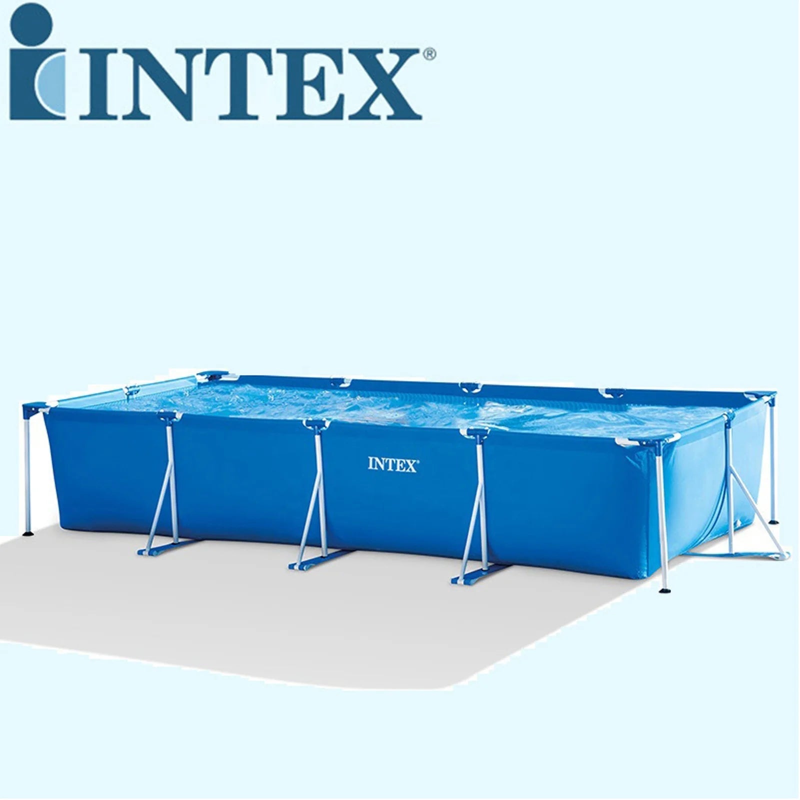 INTEX 28274 28273 4.5M X 2.2M X 0.84M Rectangular Frame Above Ground Family Use Swimming Pool Set - SAKLIC