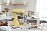 KitchenAid Artisan Series 5 Quart Tilt Head Stand Mixer with Pouring Shield KSM150PS, Majestic Yellow - SAKLIC