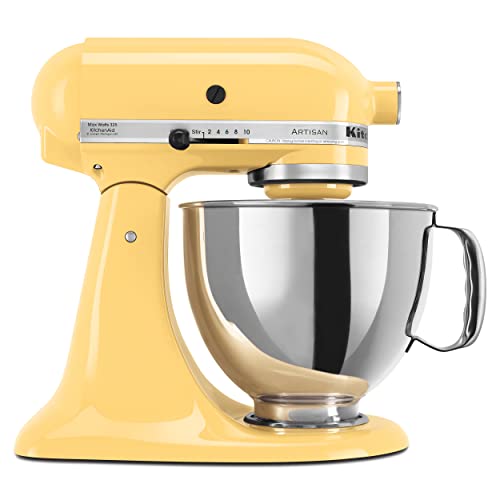 KitchenAid Artisan Series 5 Quart Tilt Head Stand Mixer with Pouring Shield KSM150PS, Majestic Yellow - SAKLIC