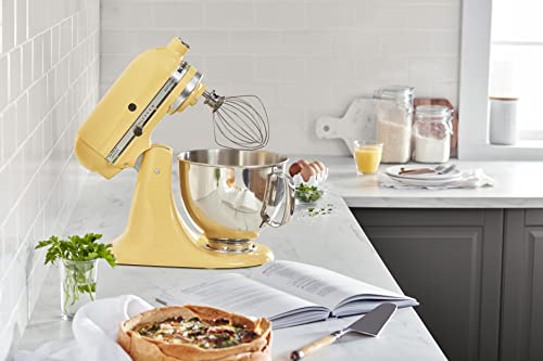 KitchenAid Artisan Series 5 Quart Tilt Head Stand Mixer with Pouring Shield KSM150PS, Majestic Yellow - SAKLIC