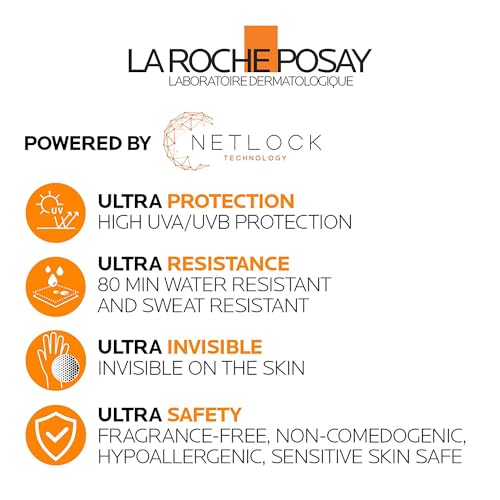 La Roche - Posay Sunscreen Lotion, Anthelios Ultra Fluid Face Sunscreen SPF 50+ Broad Spectrum, Non Greasy, Lightweight, Non - Comedogenic, Water Resistant, Fragrance Free, 50 ML - SAKLIC