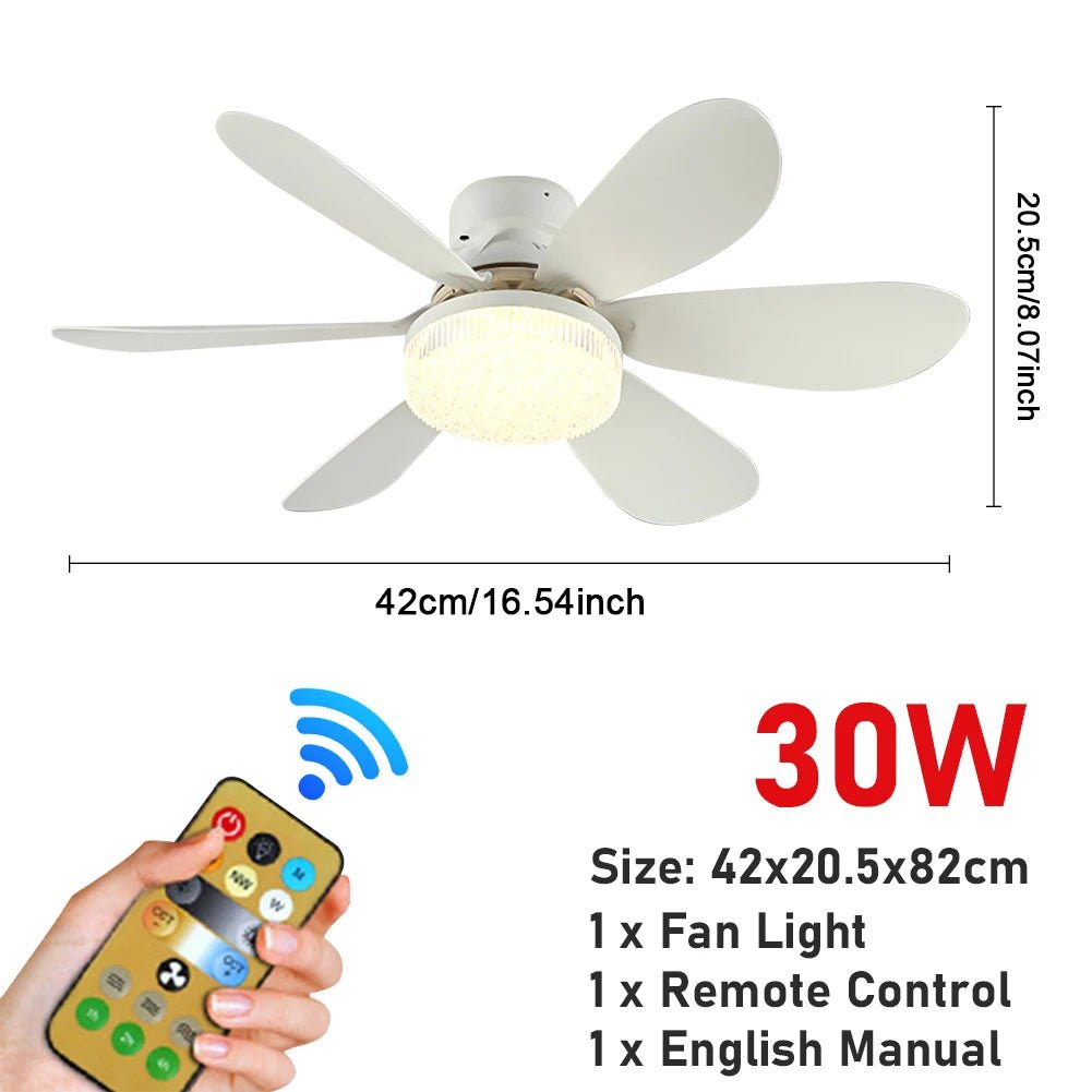 LED 30/40W Ceiling Fan Light E26/E27 Screw Head LED Fan Light Three Color Dimming For Living Room Study Home Use 85 - 265V - Tkbeel