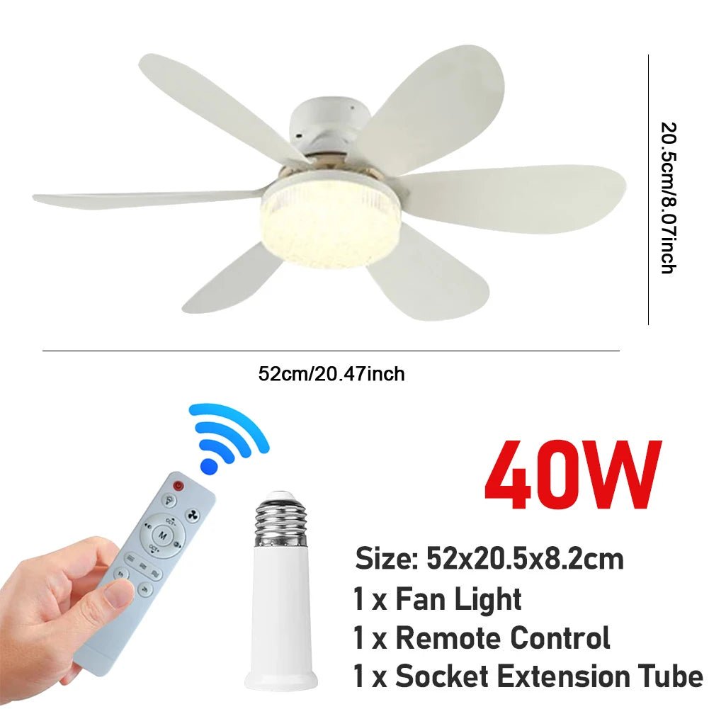 LED 30/40W Ceiling Fan Light E26/E27 Screw Head LED Fan Light Three Color Dimming For Living Room Study Home Use 85 - 265V - Tkbeel