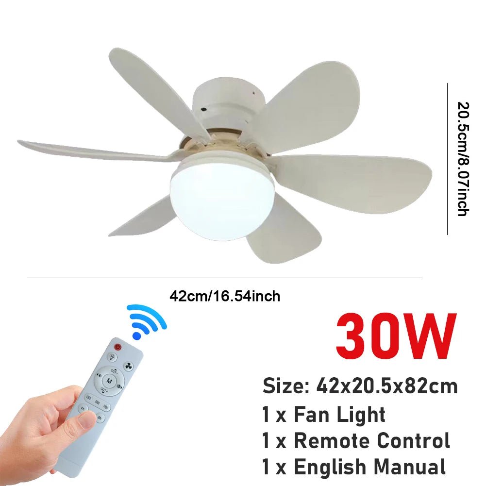 LED 30/40W Ceiling Fan Light E26/E27 Screw Head LED Fan Light Three Color Dimming For Living Room Study Home Use 85 - 265V - Tkbeel