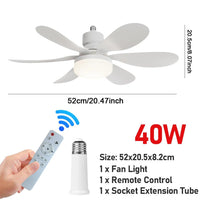 LED 30/40W Ceiling Fan Light E26/E27 Screw Head LED Fan Light Three Color Dimming For Living Room Study Home Use 85 - 265V - Tkbeel