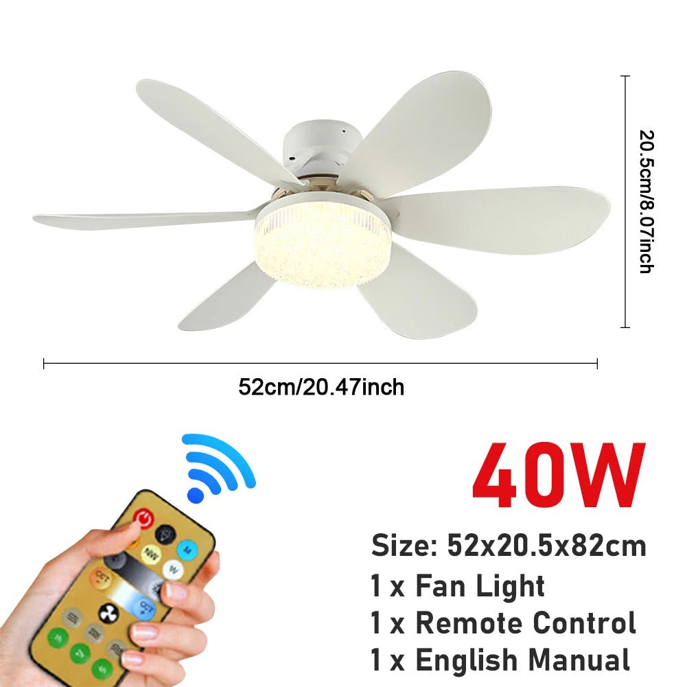 LED 30/40W Ceiling Fan Light E26/E27 Screw Head LED Fan Light Three Color Dimming For Living Room Study Home Use 85 - 265V - Tkbeel